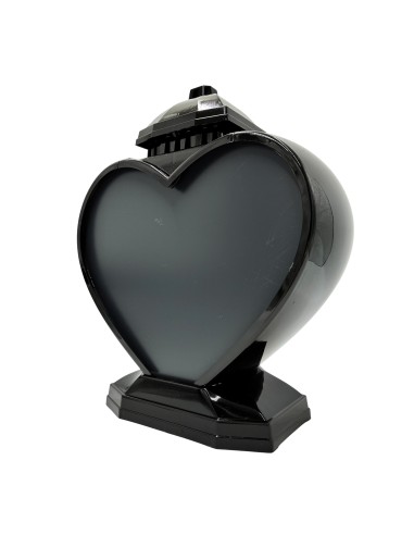 Znicz kapliczka GLAMUR Serce duże srebrny