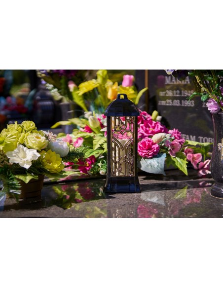 GLAMUR chapel candle, high silver column