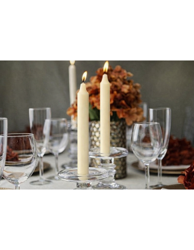 BOLSIUS Torpeda table candles 170/20 (ecru) approx. 5h 8 pieces