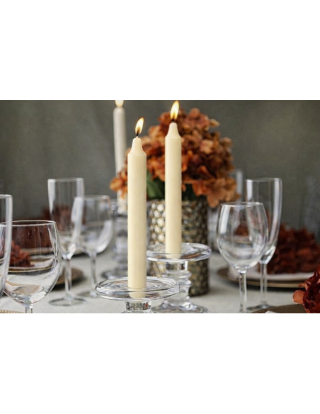 BOLSIUS Torpeda table candles 170/20 (ecru) approx. 5h 8 pieces