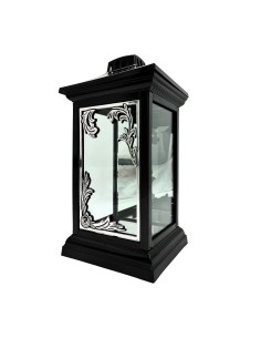 Znicz kapliczka GLAMUR Lampion L-26 mały srebrny