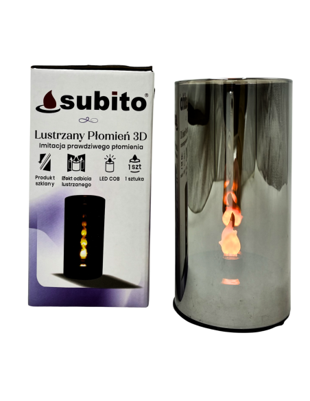 Lampion Lustrzany Płomień 3D LED SUBITO (1051) H150