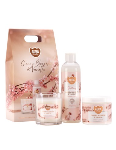 Zestaw prezentowy AURA (AGS-001-017) Kwiat wiśni i Wanilia
