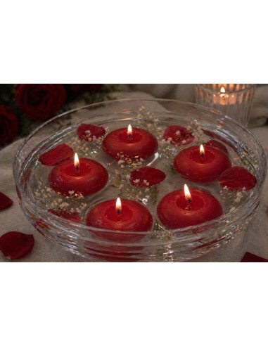 Bolsius BAG floating candles 4.5h 20 pieces delicate red