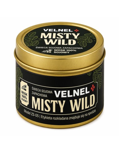 VELNEL ZS-05 Misty Wilderness scented soy candle in a tin 63g
