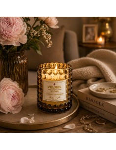 Scented soy candle in glass VELNEL ZS-04 Lychee & Peony 152g 2