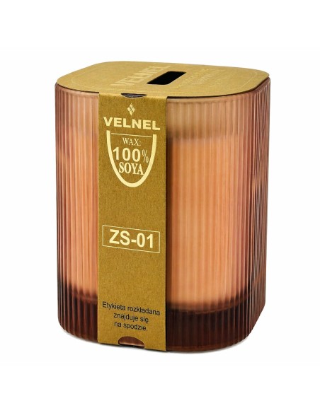 Scented soy candle in glass VELNEL ZS-01 Lychee & Peony 234g