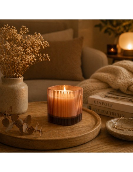Scented soy candle in glass VELNEL ZS-01 Lychee & Peony 234g