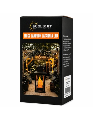 Candle lantern SUNLIGHT LED (A7165W) 23cm