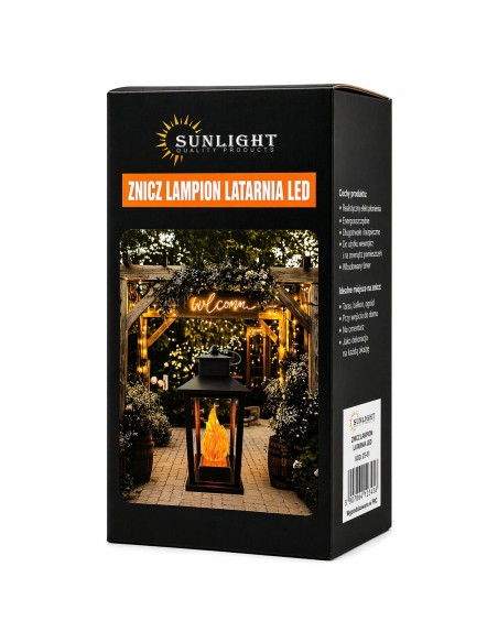 Candle lantern SUNLIGHT LED (A7165W) 23cm