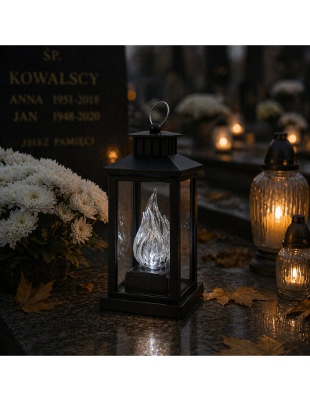 Candle lantern SUNLIGHT LED (A7165W) 23cm