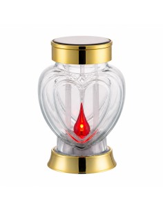 Solárny LED lampáš SUBITO SL4 Srdce (S1057) červený 18cm