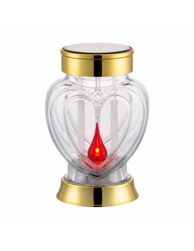 Solar LED lantern SUBITO SL4 Heart (S1057) red 18cm