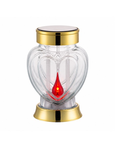 Solar LED lantern SUBITO SL4 Heart (S1057) red 18cm