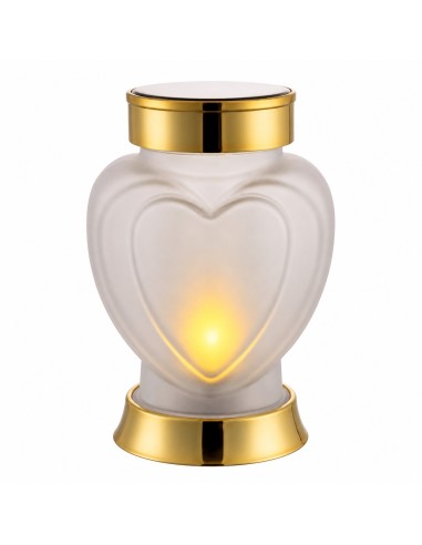 Solárny LED lampáš SUBITO SL4 Srdce matný (S1059) žltý 18cm