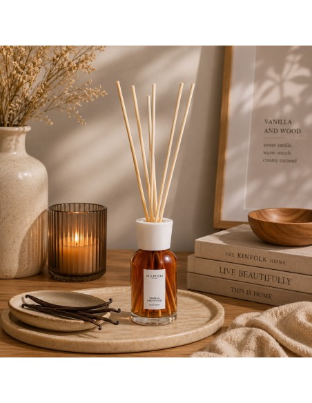 MILLEFIORI VANILLA & WOOD 77MDDV 100ml fragrance stick diffuser