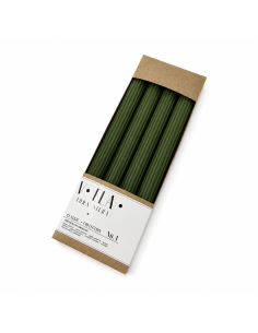 Stolové sviečky RAK (08987) VELA Pencil 22/230 tmavozelené ~8h 4ks.