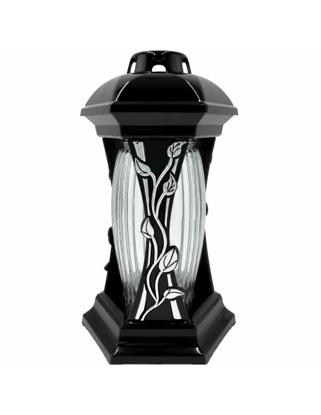 Znicz kapliczka GLAMOUR Lampion Luna R3 srebrny 31cm