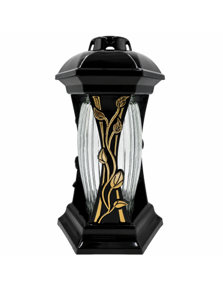 GLAMOUR Luna Laterne R3 goldene 31cm Kapellenkerze