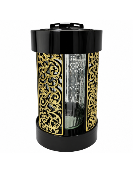 GLAMOUR lampáš s kaplnkou, R3 zlatý 27cm
