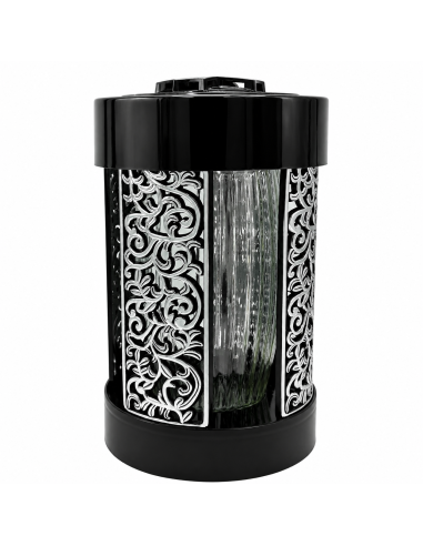 GLAMOUR Kapellenkerzenlaterne Säule R3 silber 27cm