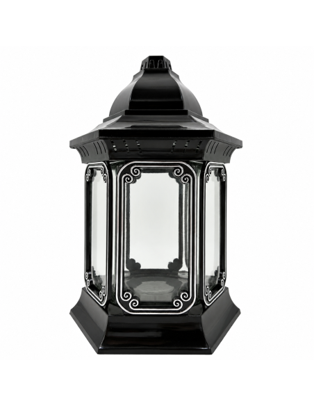 GLAMOUR Lampášová kaplnková sviečka L-13 R1 strieborná 27cm