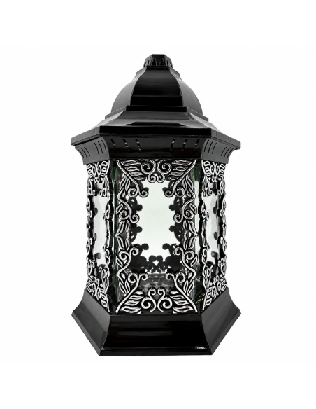 Svíčka GLAMOUR Lucerna L-13 R2 stříbrná 27cm