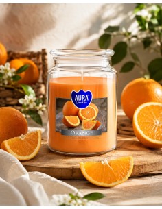Vonná sviečka BISPOL Aura snd99-63 (Oranžová) ~100h 2