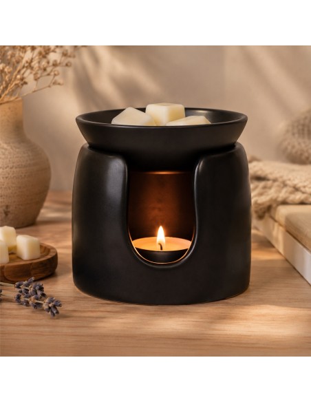 Ceramic burner for scented waxes BISPOL Aura AWB-002-002 black