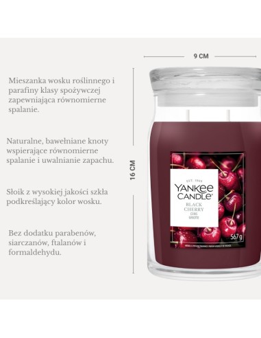 Vonná svíčka Yankee Candle Black Cherry velká 567 g