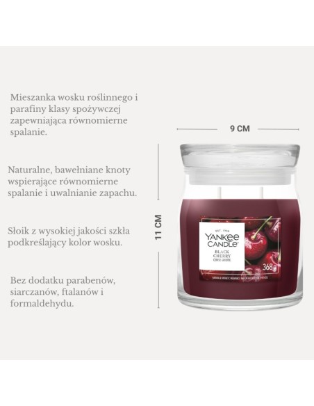 Świeca zapachowa Yankee Candle Black Cherry średnia 368g
