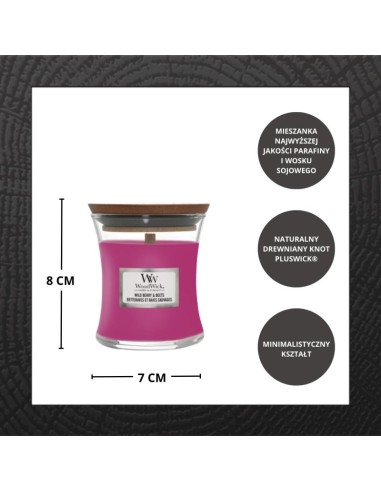 Vonná sviečka WoodWick Lesné plody a repa stredná 275 g