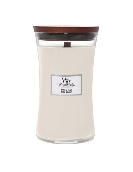 Świeca zapachowa WoodWick White Teak duża 610g