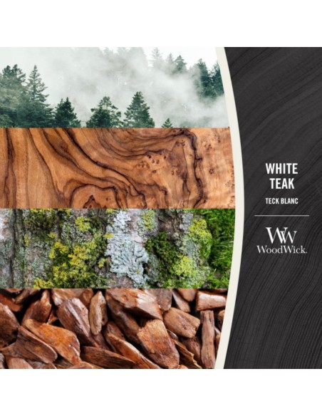Świeca zapachowa WoodWick White Teak duża 610g