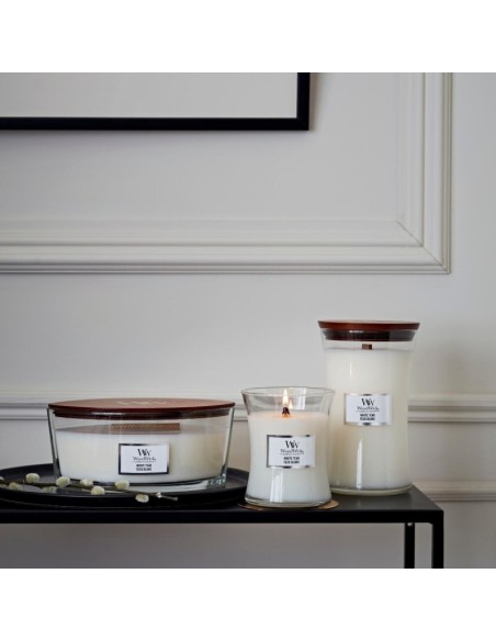 Vonná sviečka WoodWick White Teak veľká 610 g