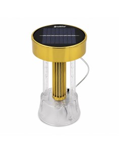 Wkład solarny LED do znicza kapliczki SUBITO (S1094) panel 85mm złoty
