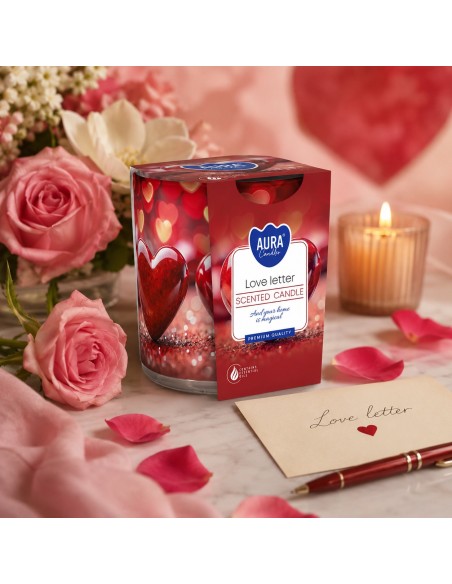 Vonná svíčka BISPOL Aura sn72s-04 (Love Letter) ~22h