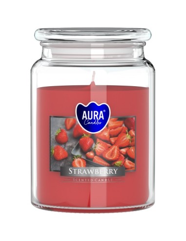 Świeca zapachowa BISPOL Aura snd99-73 (Truskawka) ok. 100h