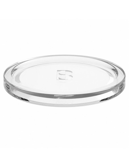 Candlestick, glass plate, round candle base, BOLSIUS 11 cm