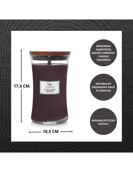 Vonná sviečka WoodWick Spiced Blackberry veľká 610 g