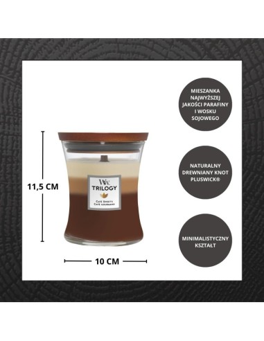 Vonná svíčka WoodWick Café Sweets střední 275 g