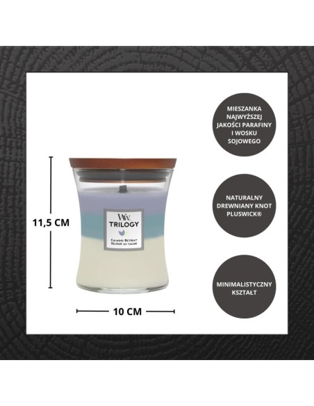 WoodWick Duftkerze „Beruhigende Auszeit“, mittelgroß, 275 g
