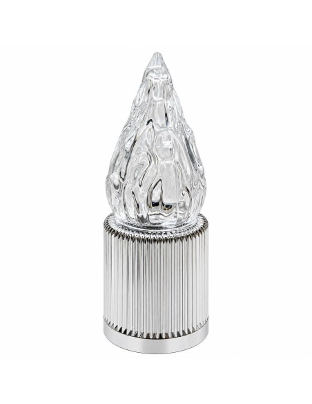 Świeca LED Sunlight srebrna - zimne światło (A7163W)