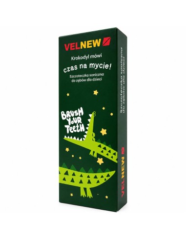 Szczoteczka soniczna do zębów VELNEW Krokodyl mówi + dwie końcówki