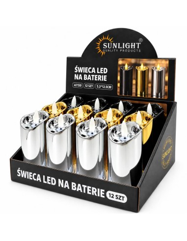 LED-Sonnenlichtkerzen-Mix (A7150), 12 Stück