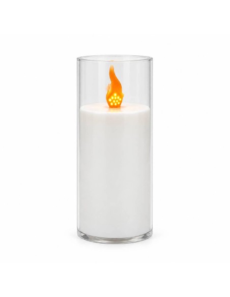 Świece LED Sunlight (A7190) biała tuba ruchomy płomień 12,5 cm 12 sztuk