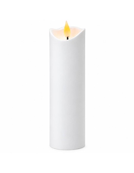 Agnes LED-Kerzen, wellenförmige, warme weiße Flamme, 17,5 cm, 12 Stück
