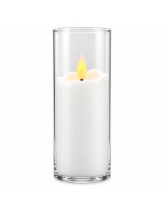 Agnes LED-Kerzen, weiße Röhre, warme Flamme, 15 cm, 12 Stück 2