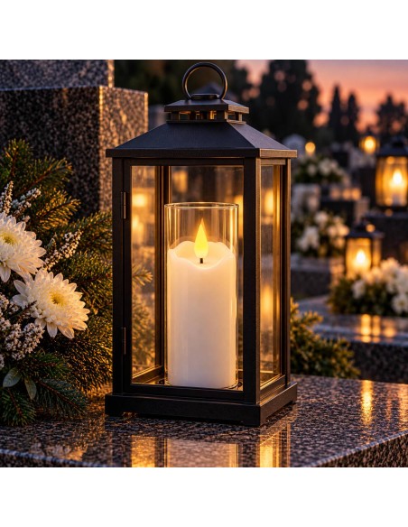 Agnes LED candles, white tube, warm flame, 15 cm, 12 pieces