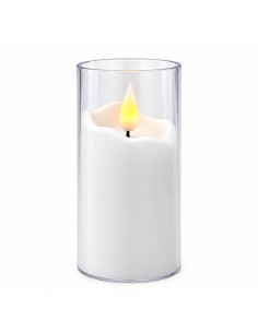 Agnes LED-Kerzen, weiße Röhre, warme Flamme, 10 cm, 12 Stück 2